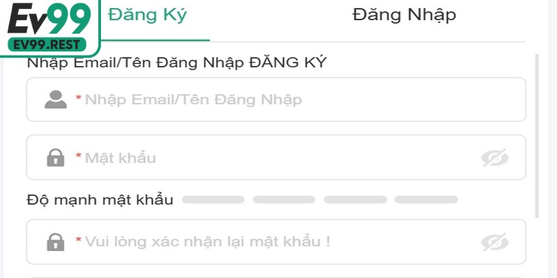 Đăng ký tài khoản hội viên cực kỳ nhanh chóng, đơn giản