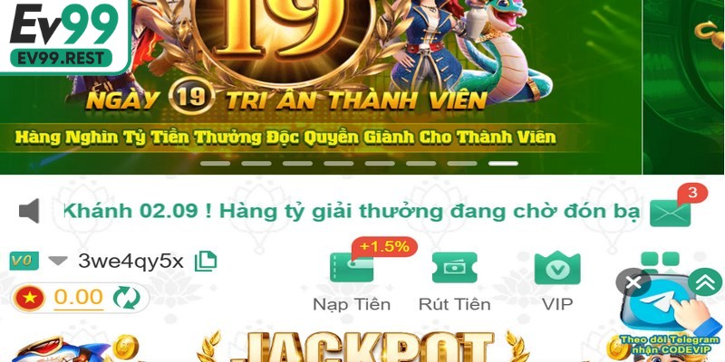 Hướng dẫn bạn thực hiện nạp tiền EV99 